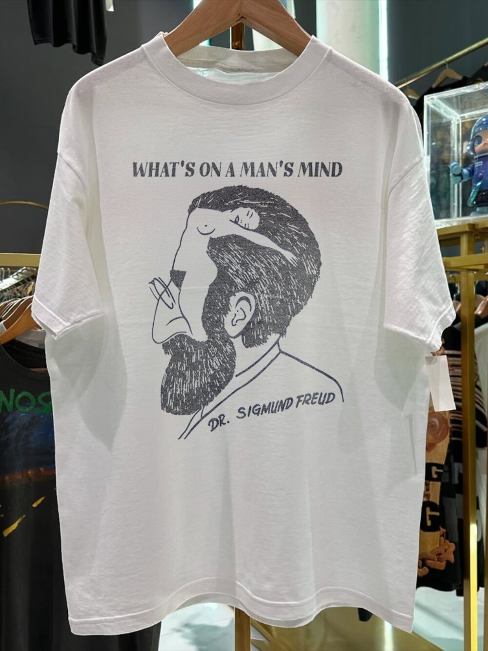 1992 Sigmund Freud Whats on a Mans Mind Rare  White T-Shirt